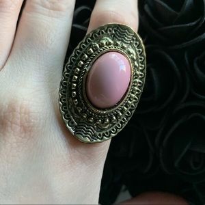 Mauve & gold ring